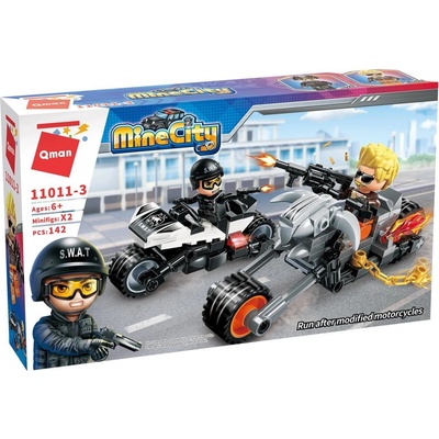 Qman Mine City Police 11011-3 Upravené motorky