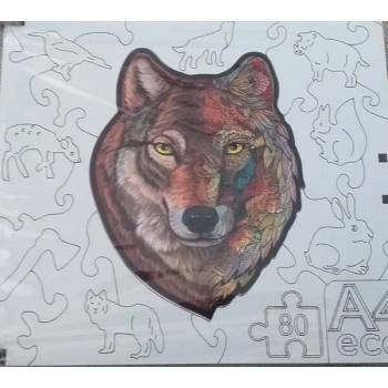 Image 1 of Вълк дървен пъзел 80 части