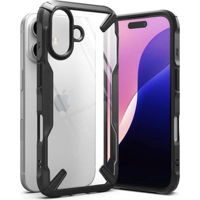 Ringke Противоударен Калъф за iPhone 16, Ringke Fusion X Case, Черен (8800274960473)