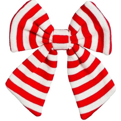 LAALU Mašle s červenými a bílými pruhy 20 cm – Zbozi.Blesk.cz