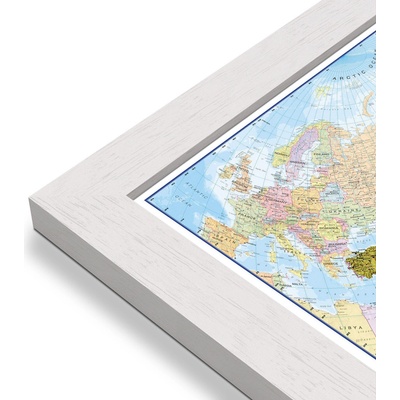 Maps International Asie - nástěnná politická mapa 120 x 100 cm Varianta: mapa v dřevěném rámu, Provedení: Pegi bílý