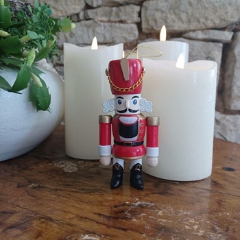 DECOLED Luskáčik, drevená dekorácia, 12cm, závesná