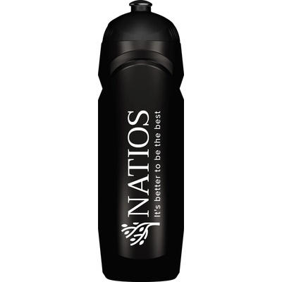 NATIOS Fľaša na bicykel a šport, čierna, 750 ml