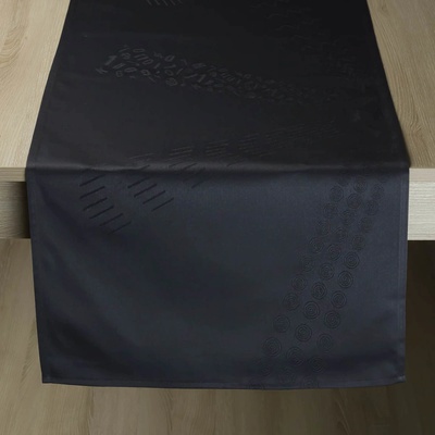 Veba Ubrus Flow Paprsky černá 40x160cm