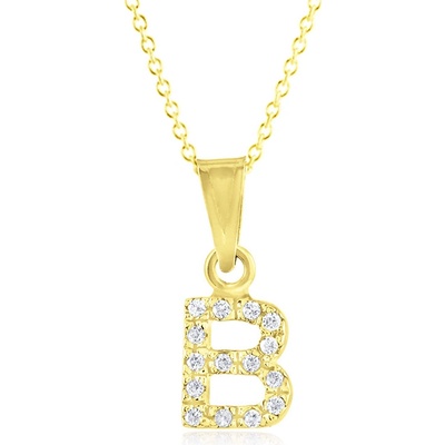 Gemmax Zlatý řetízek s písmenem B GLSYB-56561-36261