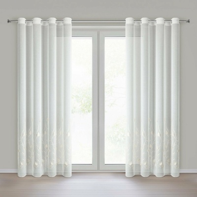 EUROFIRANY ZÁCLONA NA KRÚŽKOCH BROKLYN 140X250 CM CM VZOROVANÁ