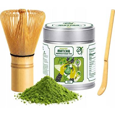 Bambusová darčeková sada na Matcha Zoi 50g: metlička, lyžička, Matcha