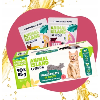 Animal Island hovězí a kuřecí 40 x 85 g