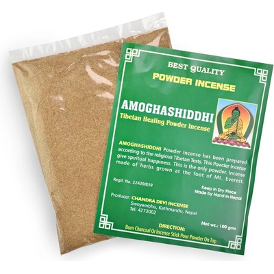 Nepál Tibetský vonný prášek Chandra Devi Amoghashiddhi 100 g