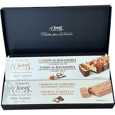 Torrons Vicens set mandlového nugátu s makadamovými ořechy 2 x 300 g
