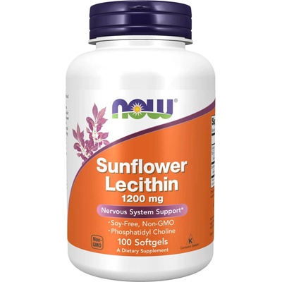 NOW Sunflower Lecithin, 1200 mg, 100 гел капсули, Now
