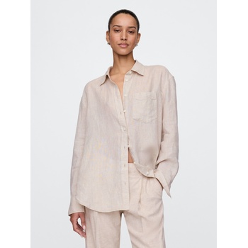 GAP Ленена риза с голям размер Голяма риза GAP GAP | Bezhov | ЖЕНИ | S