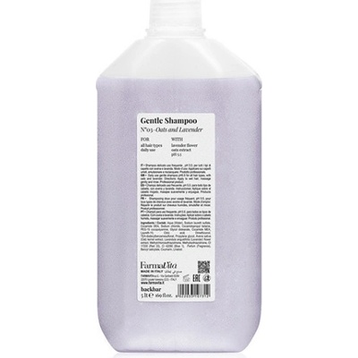 FarmaVita Back Bar Gentle Shampoo N°3 - Oats and Lavender 5000 ml