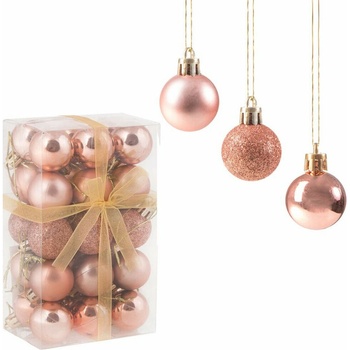 SPRINGOS Vianočné banky ružové mix 3cm sada 30ks