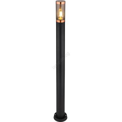 GLOBO 3159BC - Екстериорна лампа BOSTON 1xE27/23W/230V IP44 110 см черен/меден (GL7902)