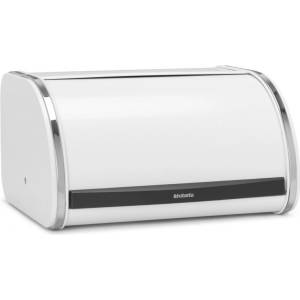Brabantia Кутия за хляб Brabantia Roll Top 1003254, 11 л, 31.6x26.5 см, Специална структура, Бял/Инокс (1003254)