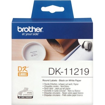 Brother P-Touch DK-11219 щанцован кръгъл етикет 12x12mm 1200 етикета (DK11219)