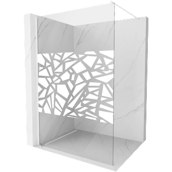 Mexen Kioto стена за душ Walk-in 80 x 200 cm, бял модел 8 mm, бяла - 800-080-101-20-85 (800-080-101-20-85)