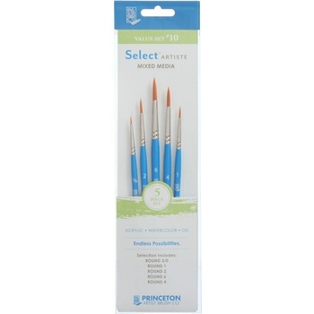 Princeton Artist Brush Selectartiste Multi-Technique Комплект кръгли четки 5 бр (P3750SET110)