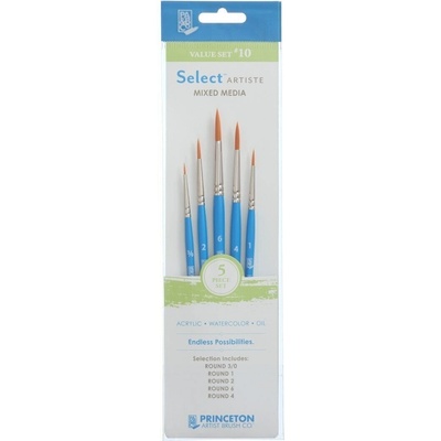 Princeton Artist Brush Selectartiste Multi-Technique Комплект кръгли четки 5 бр (P3750SET110)