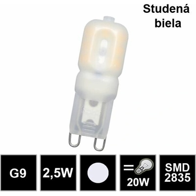 LEDprodukt LED žiarovka G9 230V 2,5W studená biela