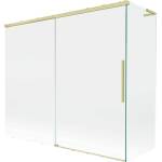 Mexen Rox L вана параван 2-крилен плъзгащ се 180 + 90 x 150 см, прозрачен, златист мат - 8C9L-180-090-55-00 (8C9L-180-090-55-00)