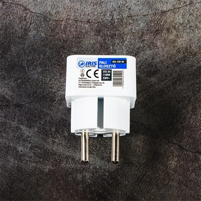 Iris Electric IEA-2W-M стенно разпределение с 2 незаземени гнезда 2X2.5A (IEA-2W-M)
