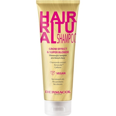 Dermacol Hair Ritual Grow Effect & Super Blonde Shampoo 250 ml – Zboží Dáma