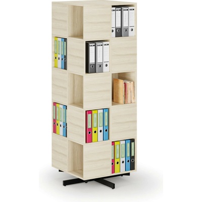 B2B Partner Otočný regál, 680×680×1932 mm 4x 5 oddílů, dub přírodní