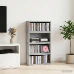 vidaXL Рафтове за CDs 4 бр. Сив Сонома 40 x 17 x 17 см (8012723)