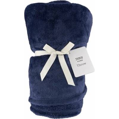 Tesco Home Super Soft Navy prikrývka 120 x150