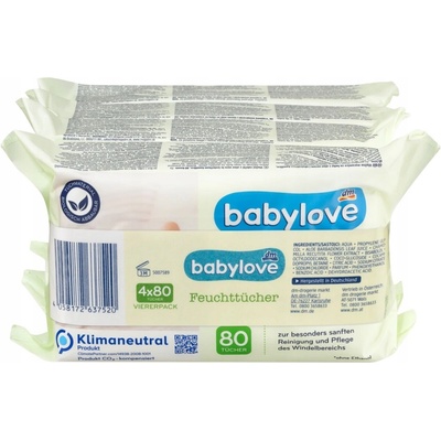 BABYLOVE vlhčené obrúsky 320 ks