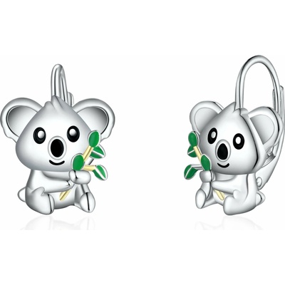 Olivie strieborné náušnice KOALA 8113