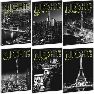 Ars Una Тетрадка в каре ARS UNA A/4 40 страници с допълнителни скоби Night Life 53125828 (53125828)