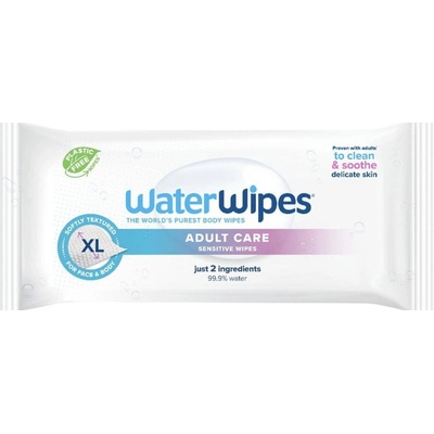 WATERWIPES Obrúsky vlhčené Adults bez obsahu plastov 30 ks