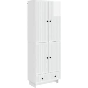 vidaXL Комплект шкафове 2 бр. Бял гланц Инженерна дървесина (3416353)