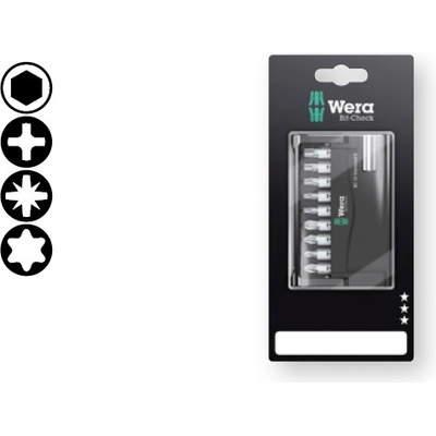 Wera 073416 Sada bitů Bit-Check 10 Universal 5 SB s držákem 899/4/1 10 dílů