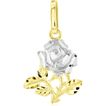 Gemmax Jewelry Zlatý přívěsek Růže GLPCN 41851