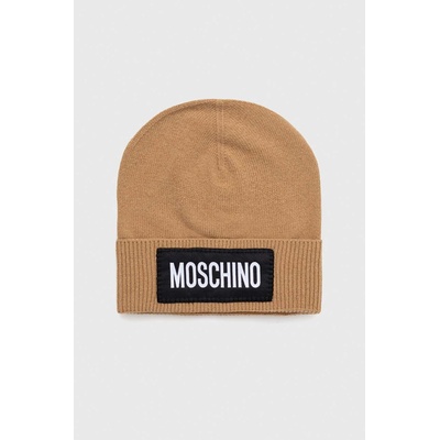 Moschino Кашмирена шапка Moschino в кафяво от вълна (M5737.60094)