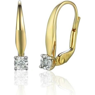Gems, Jemné náušnice Eviane, kombinované zlato s brilianty, 585-38-3-1459.22NZ.0.00.HSI1.000.08