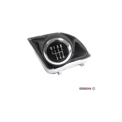 Paolo Топка за скоростен лост с маншон съвместима с VW Passat B6 06-12 с 6 скорости - черен конец