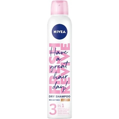 Nivea Сух шампоан за по-светли тонове на косата (Dry Shampoo Medium Tones) 200 мл, Жени