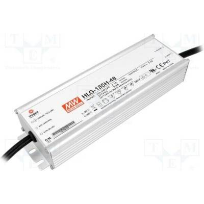 MEAN WELL HLG-185H-48 Napájecí zdroj: spínaný; LED; 185W; 48VDC; 3,9A; 90÷305VAC; IP67
