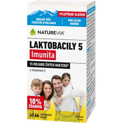Benu Swiss NatureVia Laktobacily 5 Imunita 60 kapslí