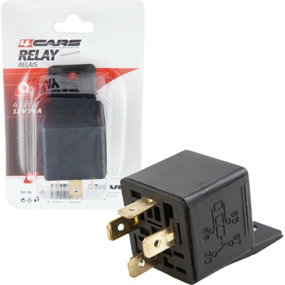 Relé 30A-12V,4 kontakt 4cars