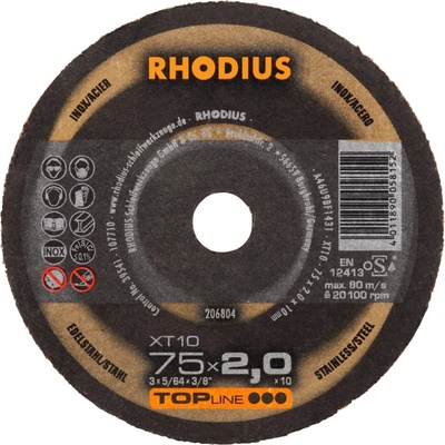 RHODIUS Extra tenký mini řezný kotouč XT10 MINI 75 x 2,0 x 10,00 TOPline 206804