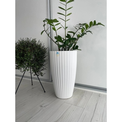 FORMplastic Kvetináč MIKA SLIM 30 biely 29cm