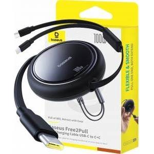 Baseus Bright Mirror 2in1 Cable Type-C / C+C / 100W / 1m (black)