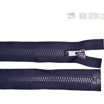 Zips kostený deliteľný tmavo modrý, dĺžka 60 cm