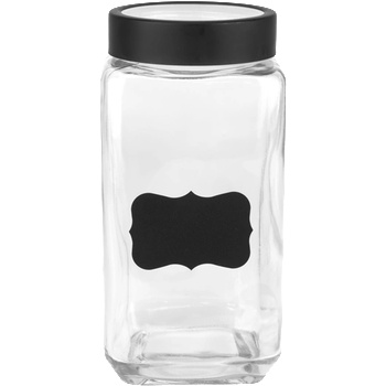 Horecano TOP-Стъклен буркан за съхранение с табелка за надписване 1000ml (82771-18) (0132155)